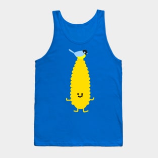 Funny corn with titmouse Tank Top